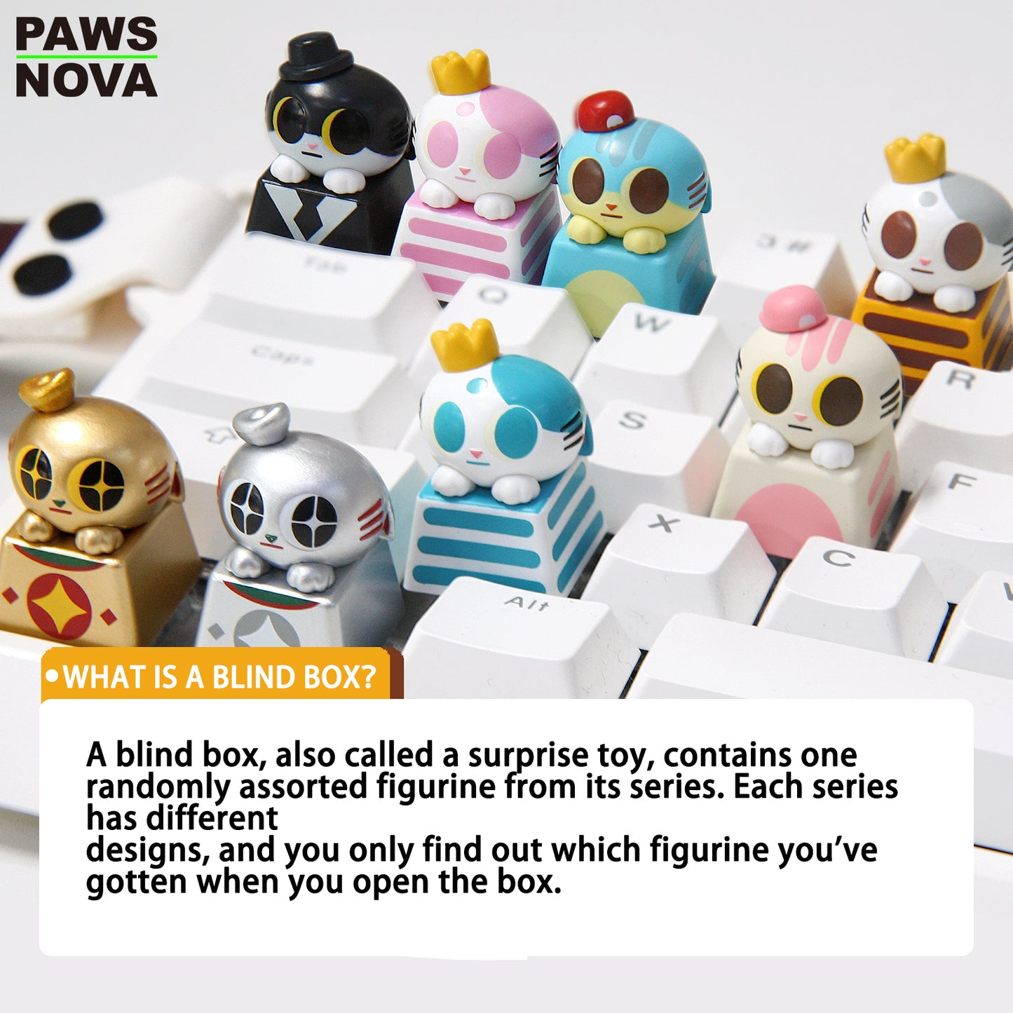 DOSHIICAT FINGERTIP MINIKEYCAP BLIND BOX
