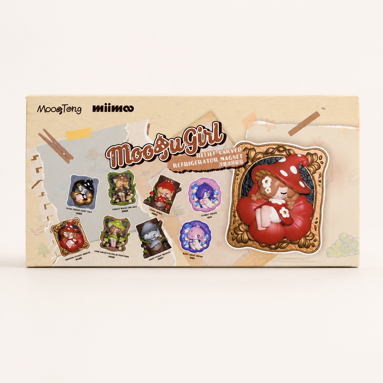 MooguGirl 3D Relief Fridge Magnet Blind Box Series