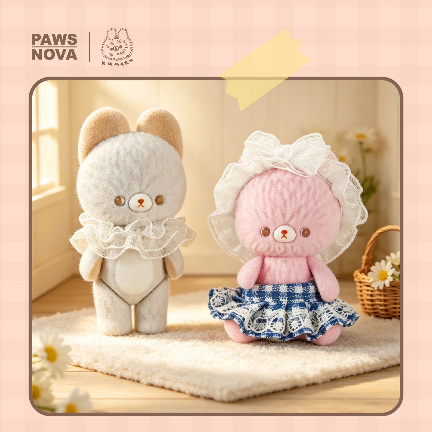 Kumaru Mini Teddy Bear Lace Outfit Carded Figure