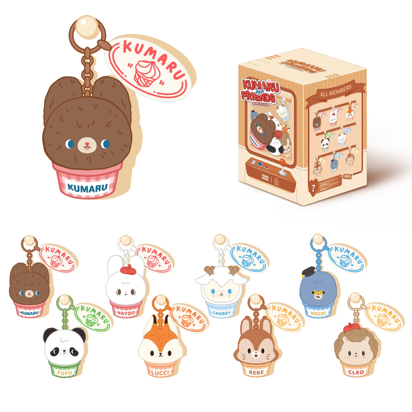 Kumaru and Friends Collectible Plush Keychain Blind Box Series
