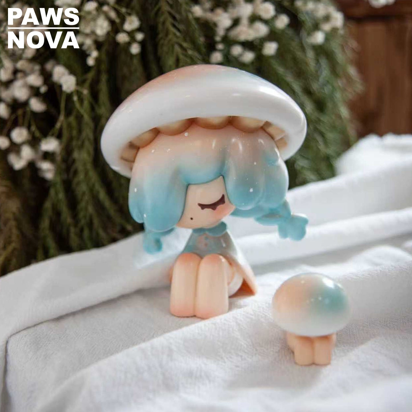 MUSHROOM GIRL&LITTLE MUSHROOM PVC FIGURINE