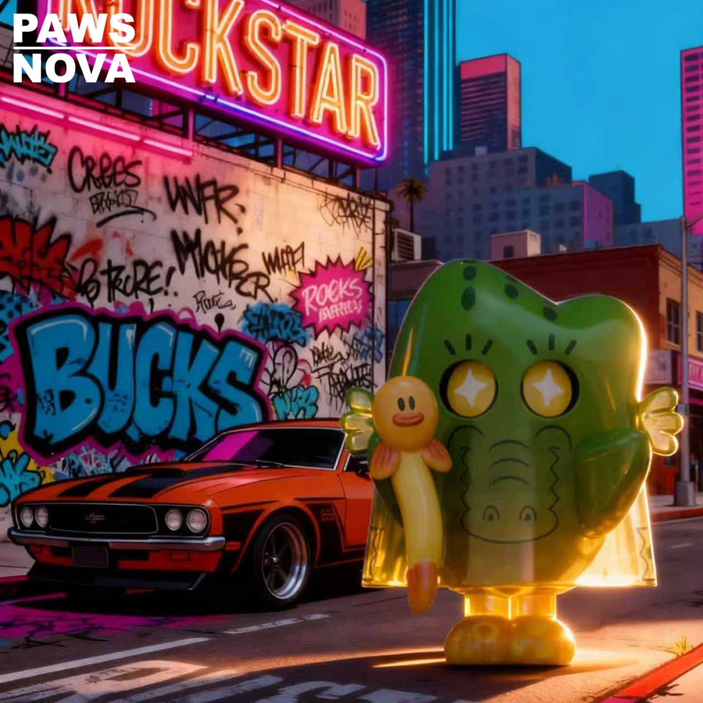 DOSHIICAT WHAT GOES AROUND COMES AROUND figurine