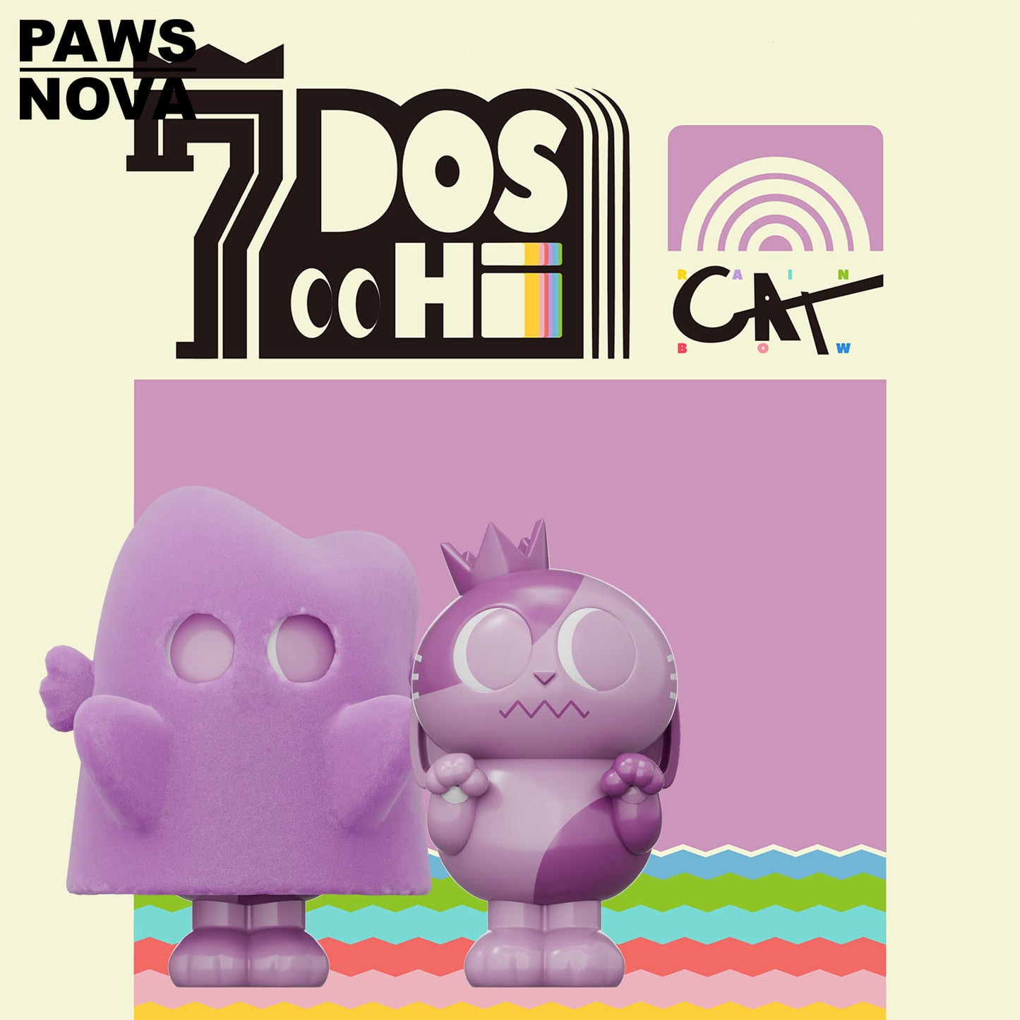 DOSHII CAT Rainbow Series figurine