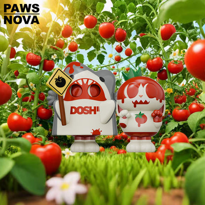 DOSHII CAT Beat Tomatoes Figurine