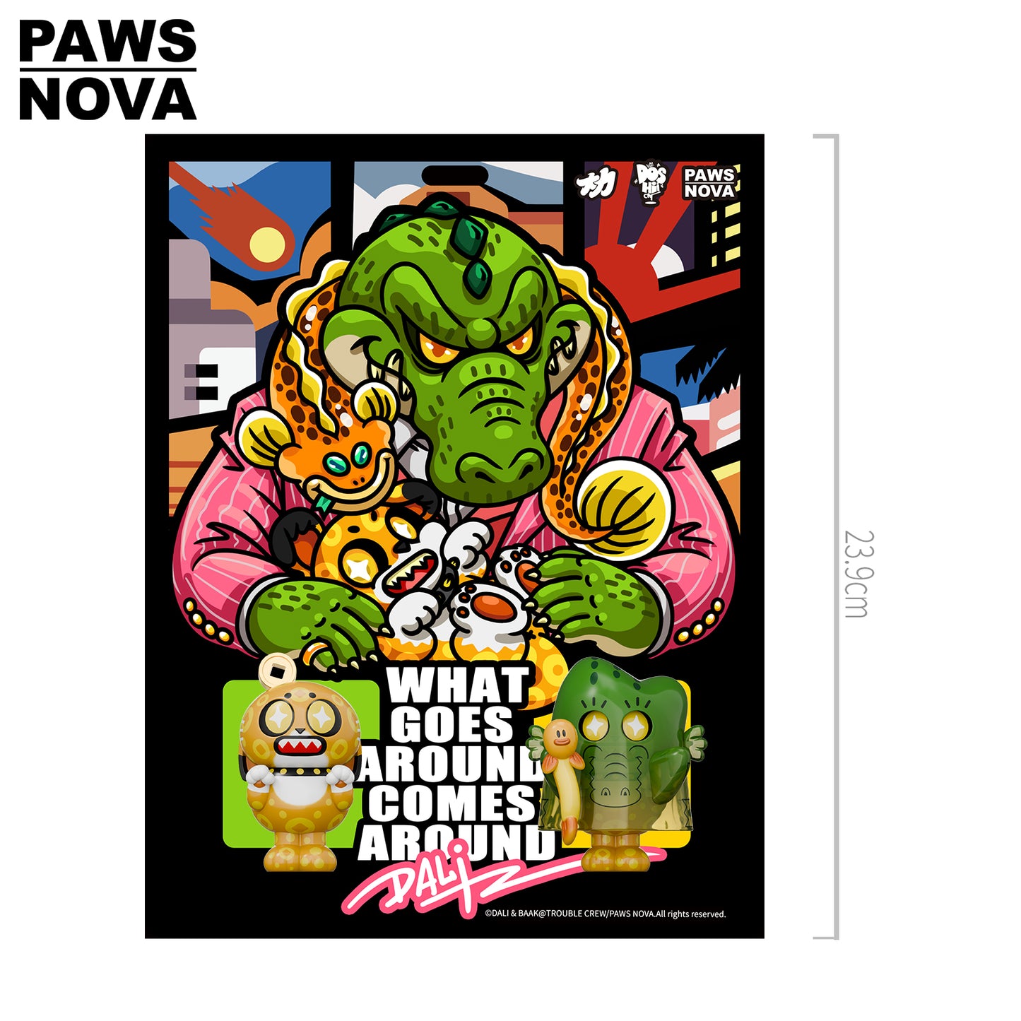 DOSHIICAT WHAT GOES AROUND COMES AROUND figurine