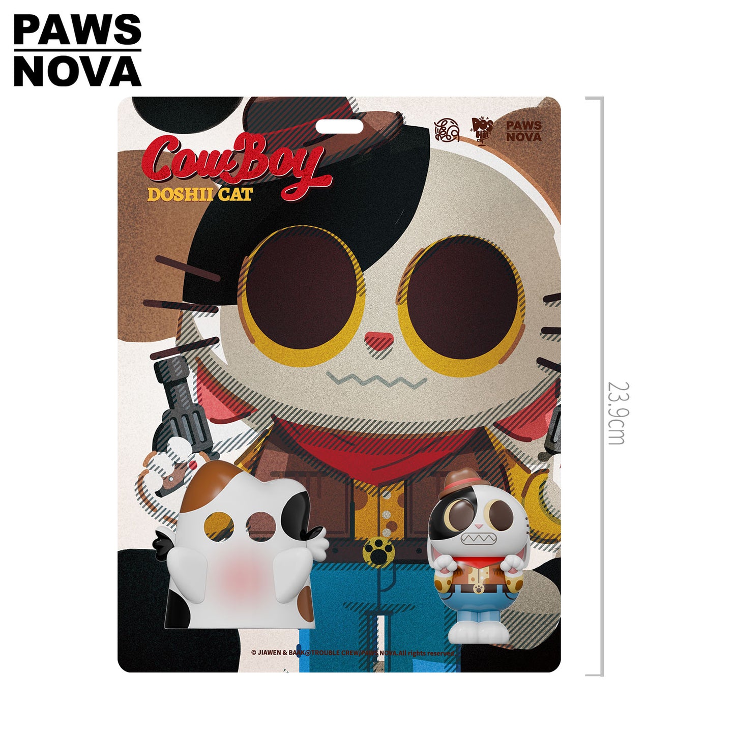 DOSHII CAT Western cowboy figurine