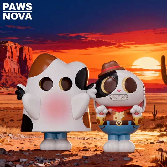 DOSHII CAT Western cowboy figurine