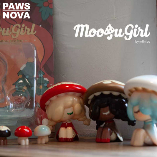 MUSHROOM GIRL&LITTLE MUSHROOM PVC FIGURINE