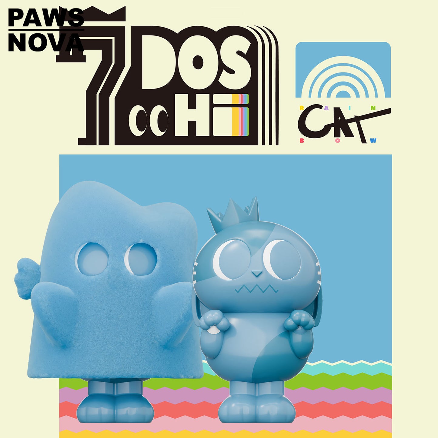 DOSHII CAT Rainbow Series figurine