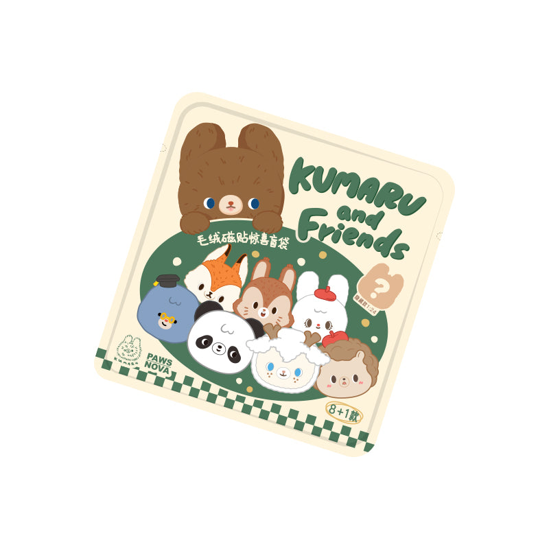 KUMARU AND FRIENDS PlushRefrigeratorMagnet Kevchain Pouch