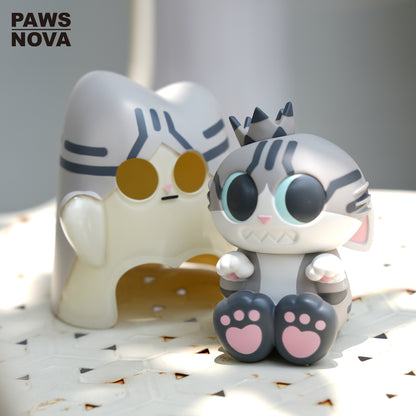 Trouble Crew DoshiiCat Sitting Tabby Cat Figure