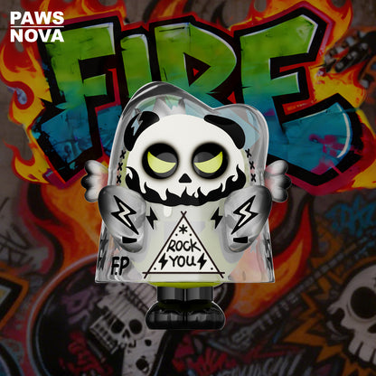 DoshiiCat Fire Panda Figurine