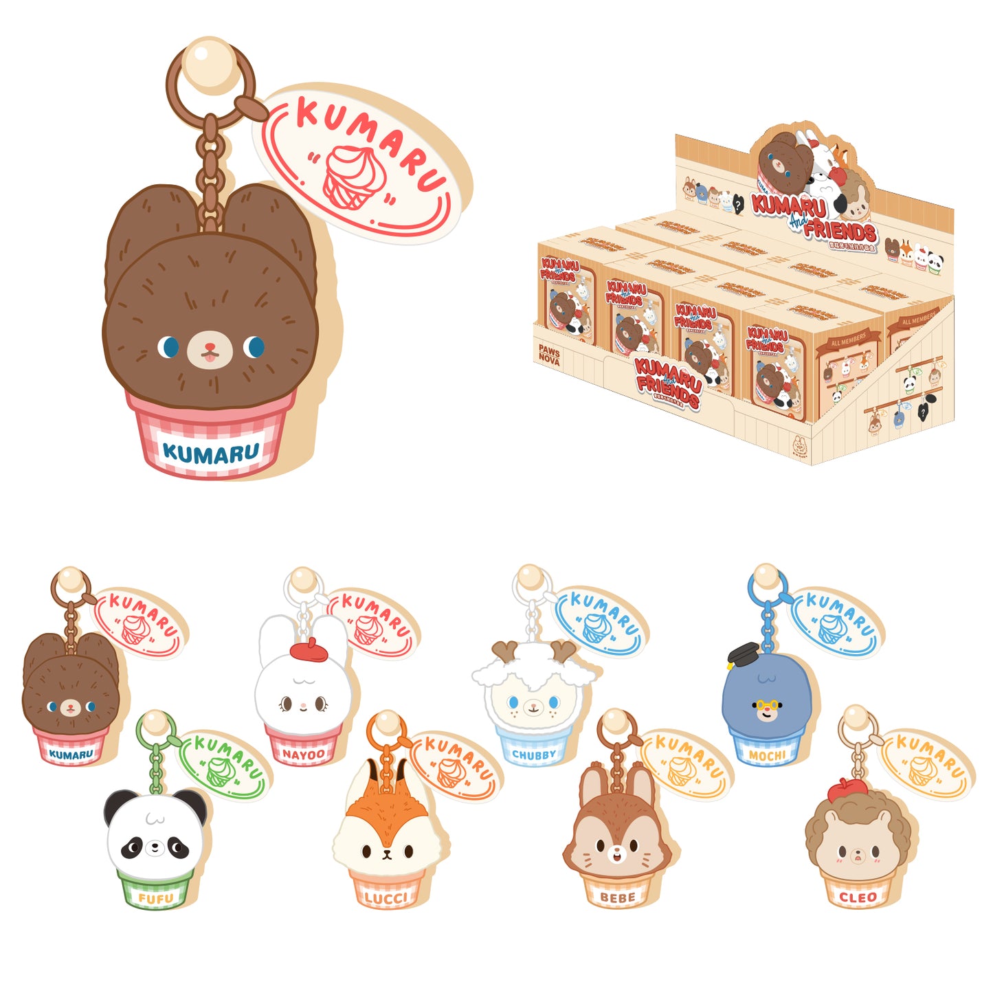 Kumaru and Friends Collectible Plush Keychain Blind Box Series