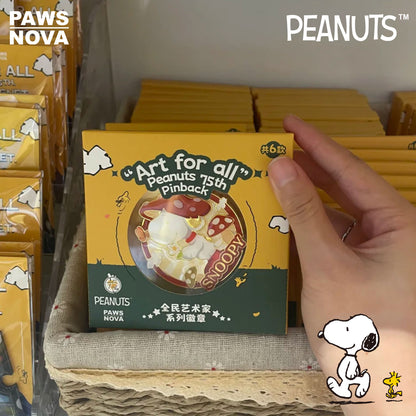 SNOOPY Peanuts 75th Anniversary National Artist Metal Pin Badge Set
