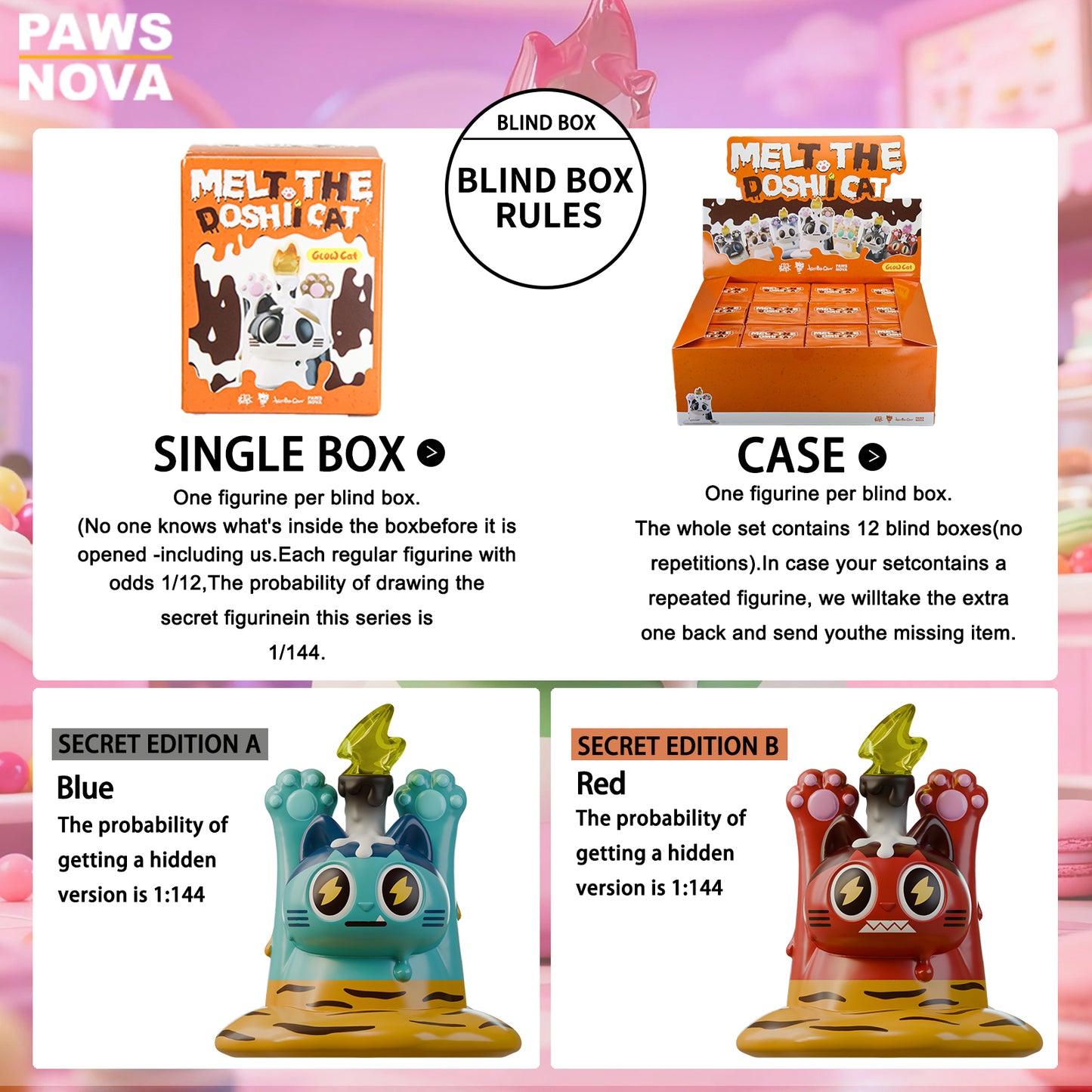 DOSHIICAT Candlelight Night Lamp Blind Box