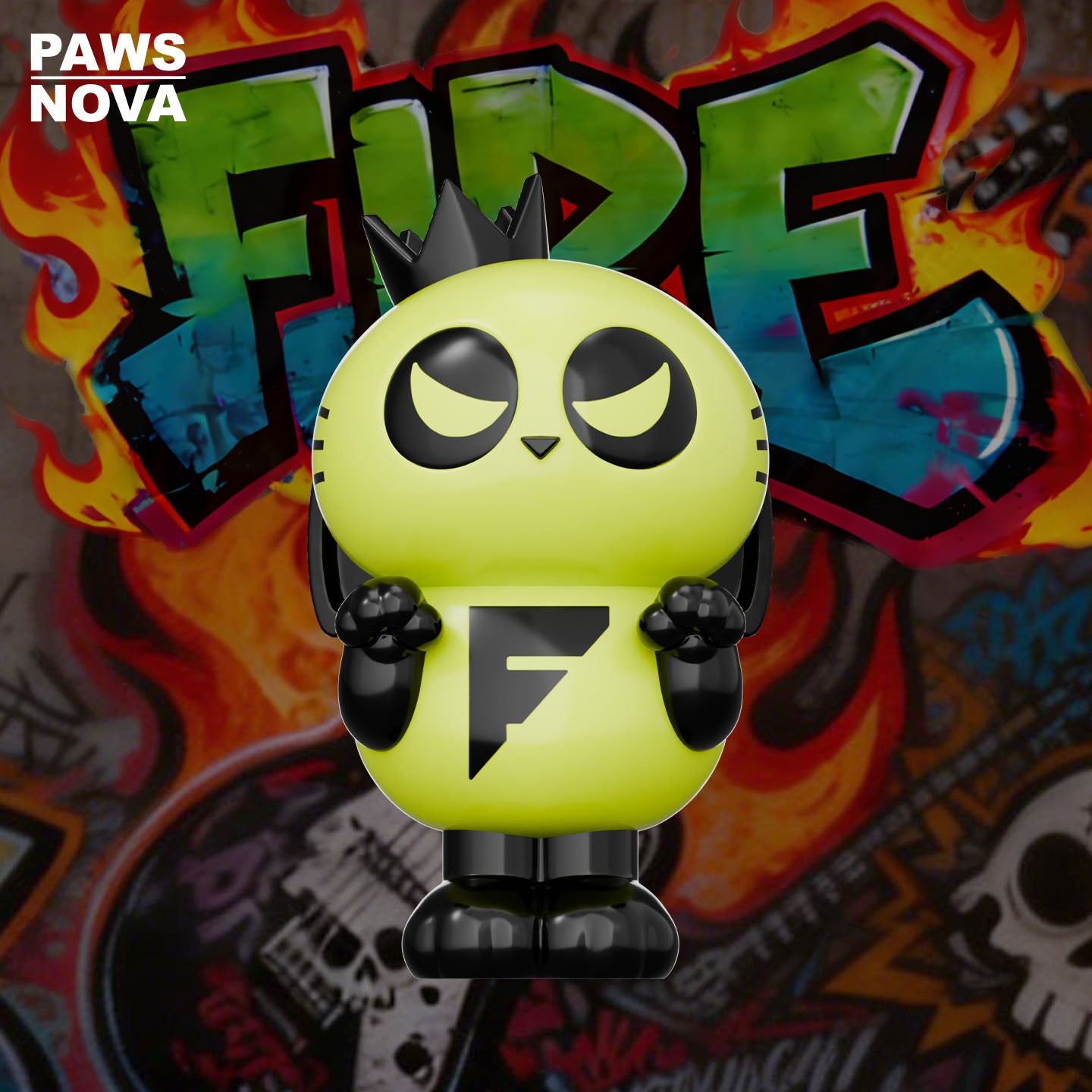 DoshiiCat Fire Panda Figurine