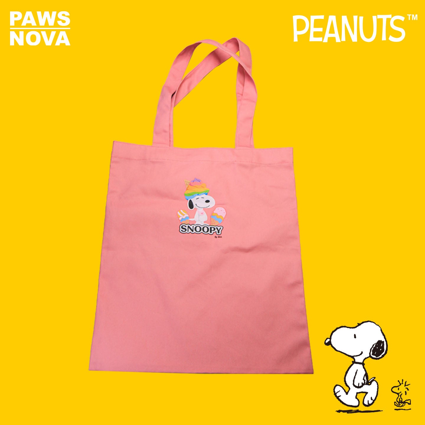 SNOOPY Peanuts 75th Anniversary Canvas Tote Bag
