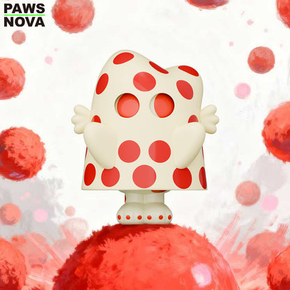 DOSHII CAT RED BALL figurine