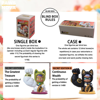 SAMSAM FORTUNE CAT BLIND BOX DECORATION-DALIZHAOCAI