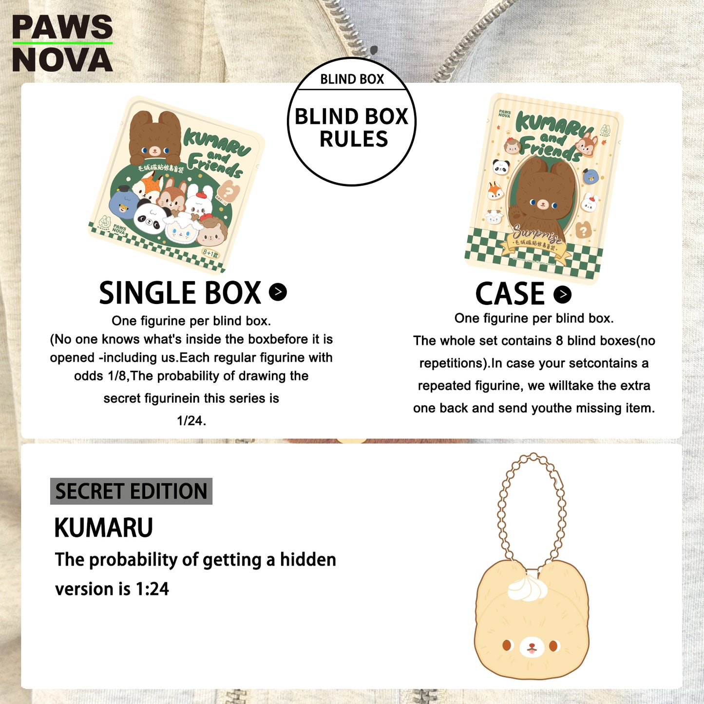 KUMARU AND FRIENDS PlushRefrigeratorMagnet Kevchain Pouch