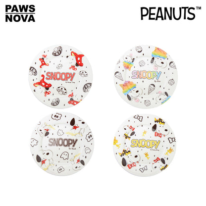 SNOOPY 75th Anniversary Peanuts Comic Artist Ceramic Dessert Plate 8-Inch