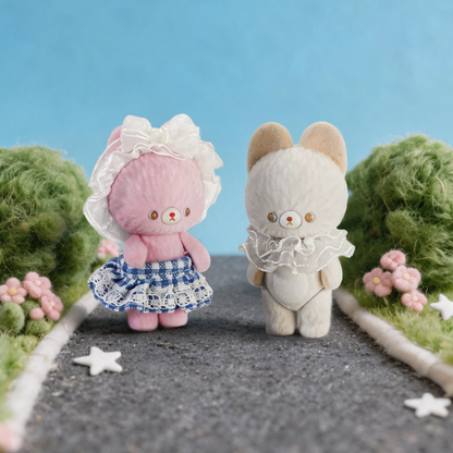 Kumaru Mini Teddy Bear Lace Outfit Carded Figure