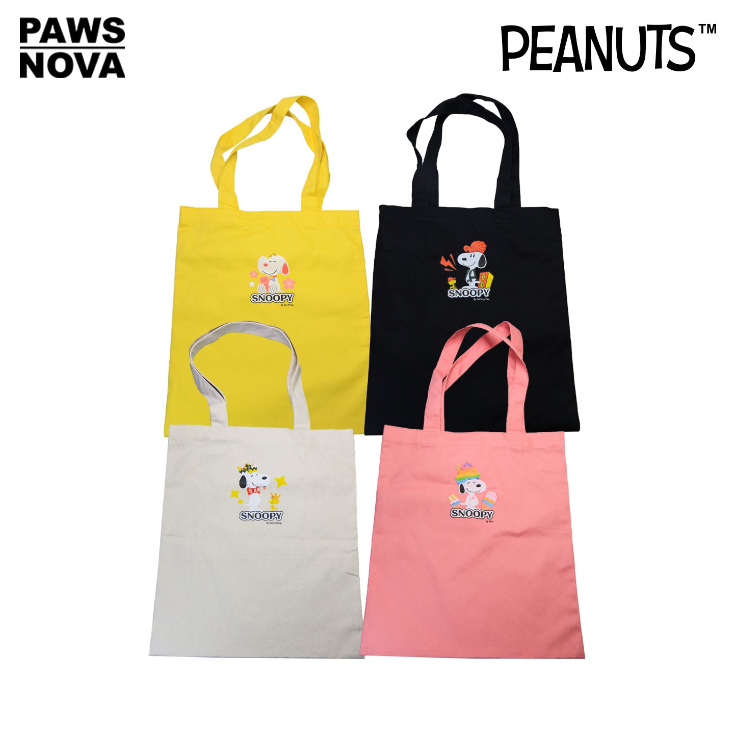SNOOPY Peanuts 75th Anniversary Canvas Tote Bag