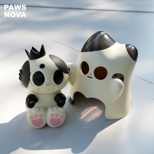 Trouble Crew DoshiiCat Sitting Cow Cat Figure