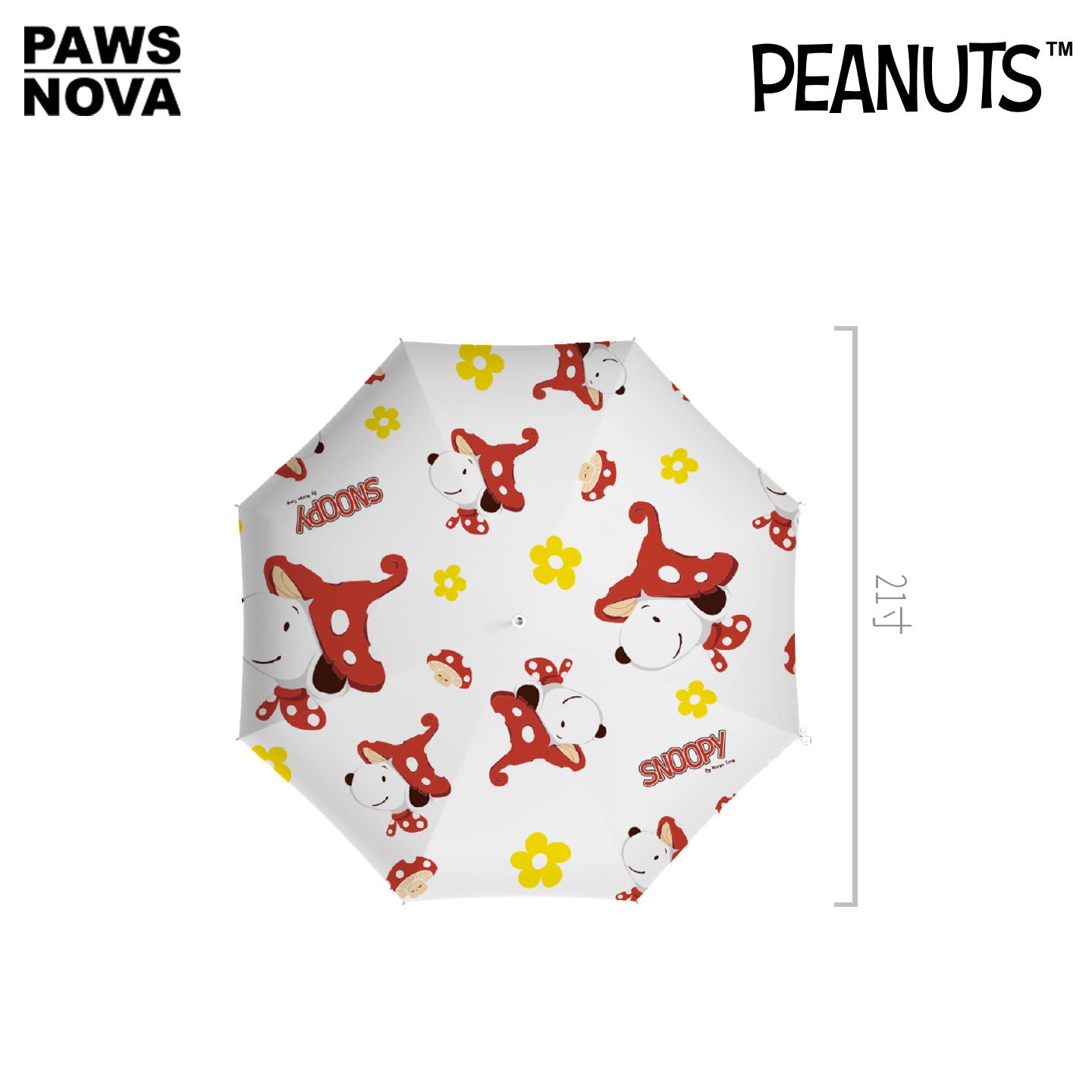 SNOOPY Peanuts 75th Anniversary Artist Series Dual-Use Folding Umbrella