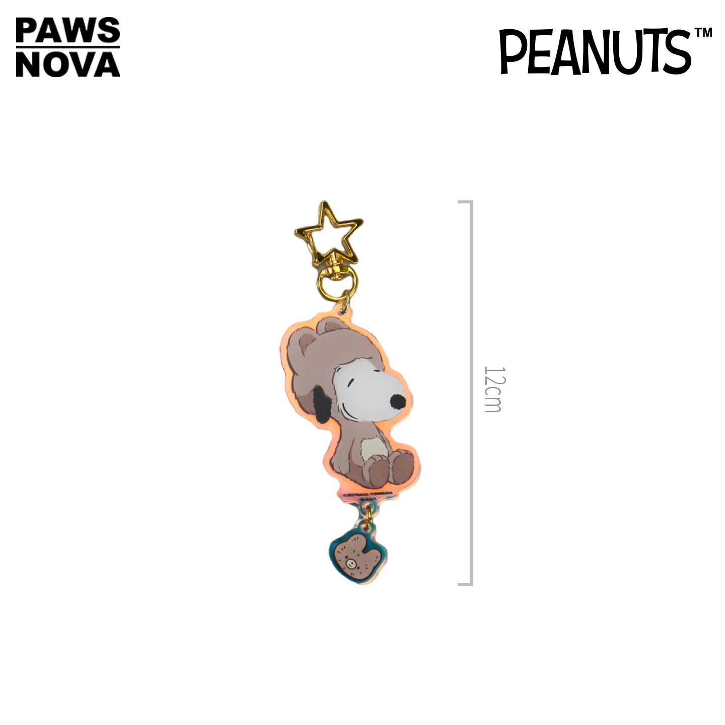 Snoopy Peanuts 75th Anniversary Acrylic Keychain Pendant
