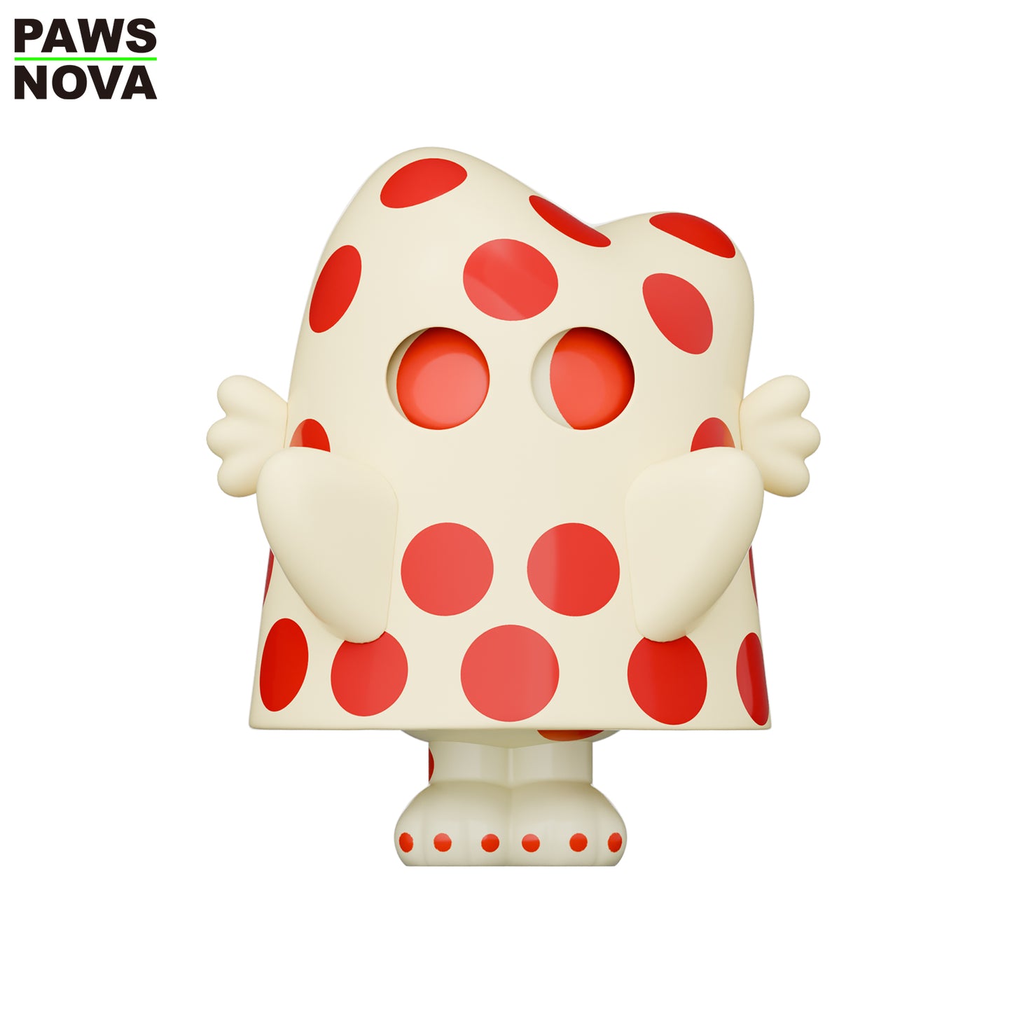 DOSHII CAT RED BALL figurine