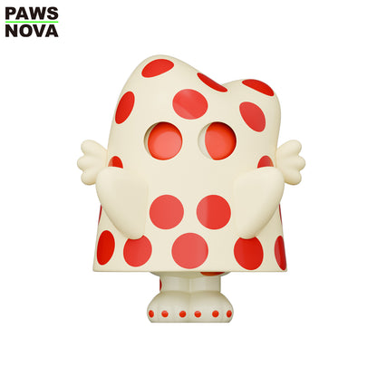 DOSHII CAT RED BALL figurine