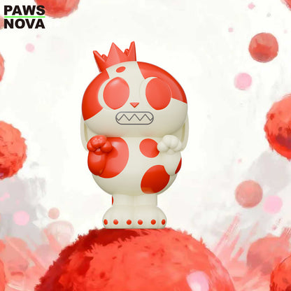 DOSHII CAT RED BALL figurine