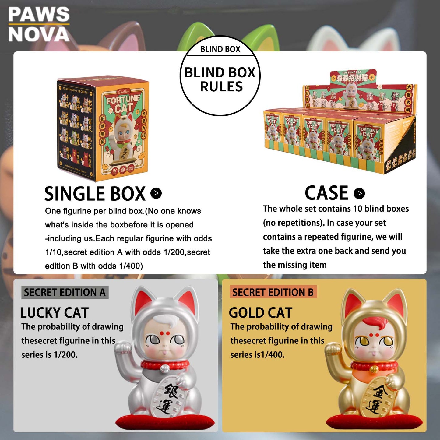 SAMSAM FORTUNE CAT BLIND BOX DECORATION 1.0