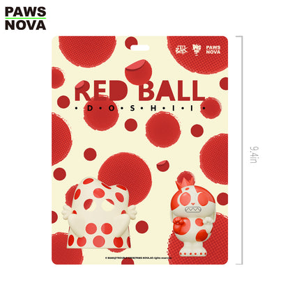 DOSHII CAT RED BALL figurine