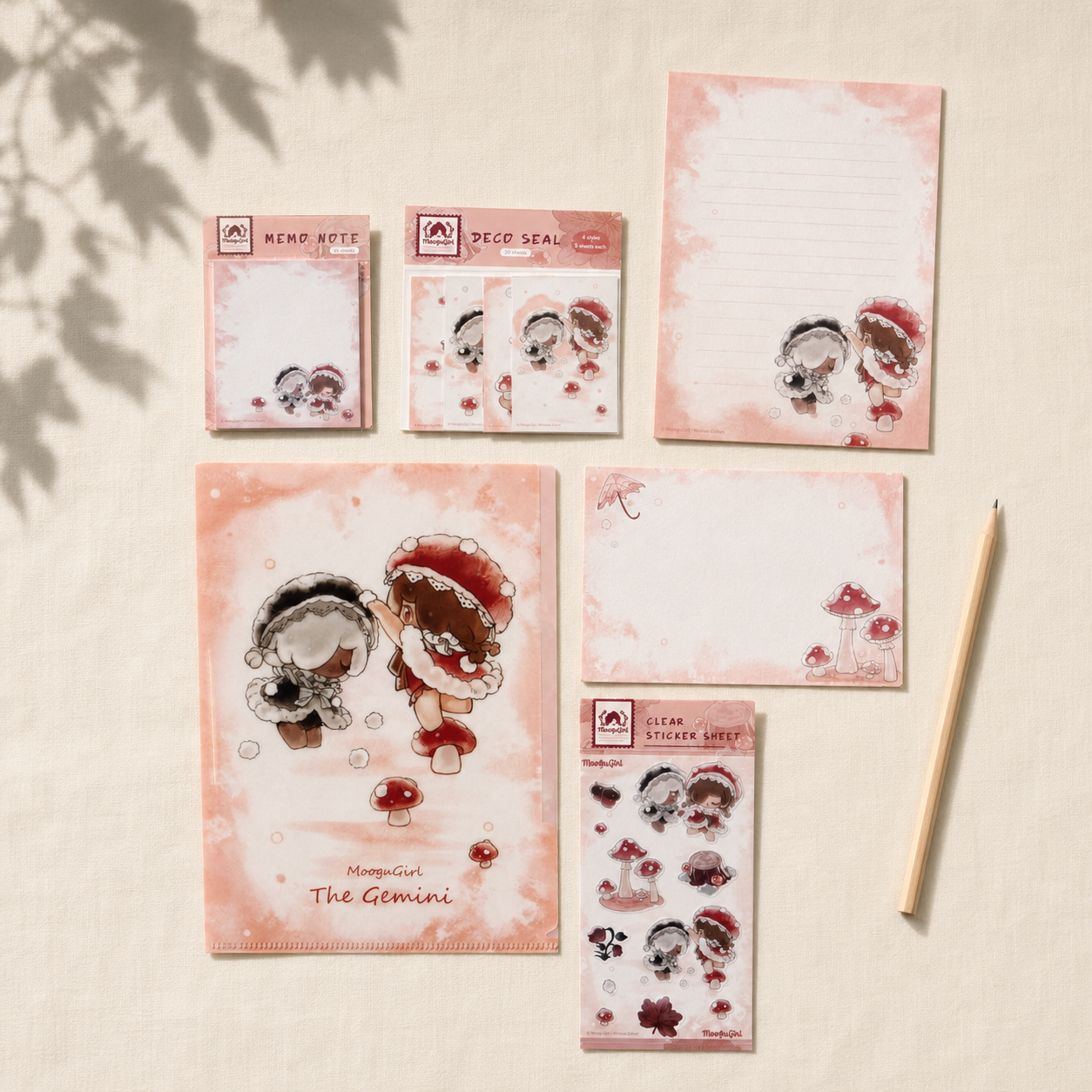 MooguGirl 6-Piece Illustrated Stationery Set