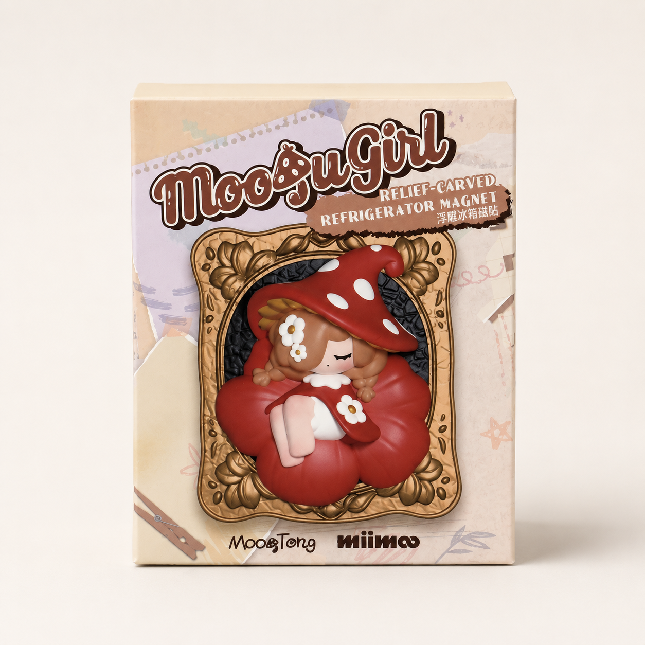 MooguGirl 3Dレリーフ 冷蔵庫マグネット ブラインドボックスシリーズ