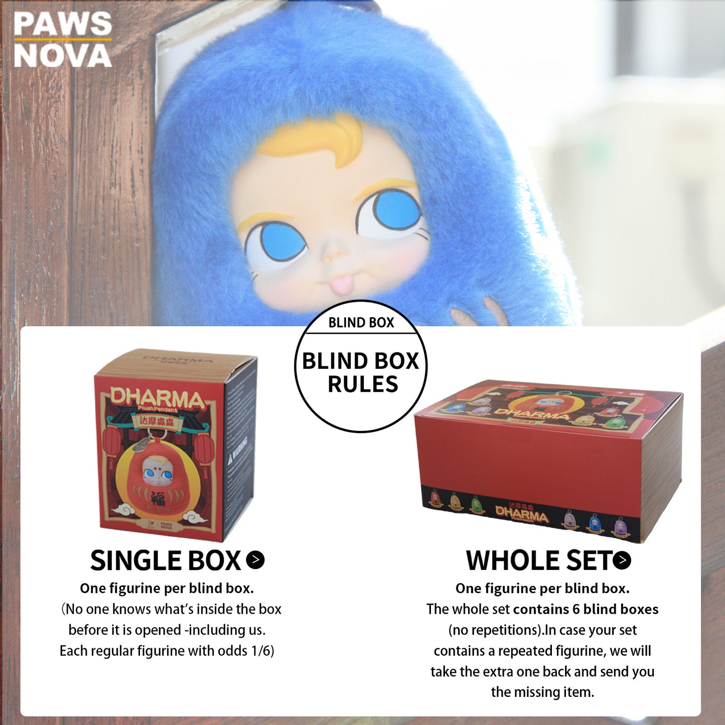 DHARMA SAMSAM VINYL FACE PLUSH PENDANT BLIND BOX