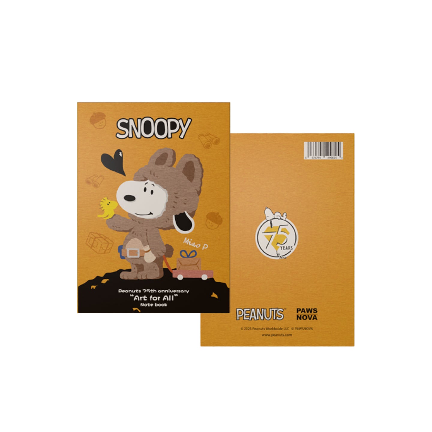 Snoopy 75th Anniversary Artist Edition Blank Notebook