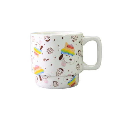 SNOOPY Peanuts 75th Anniversary Artist Series Ceramic Couple Mug 300ml
