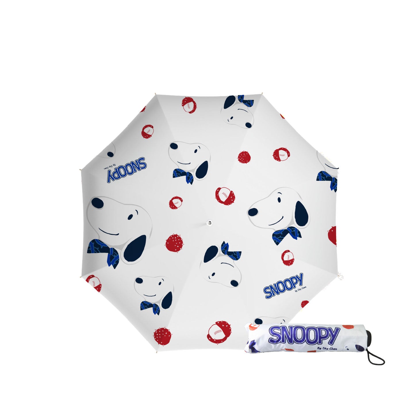 SNOOPY Peanuts 75th Anniversary Artist Series Dual-Use Folding Umbrella