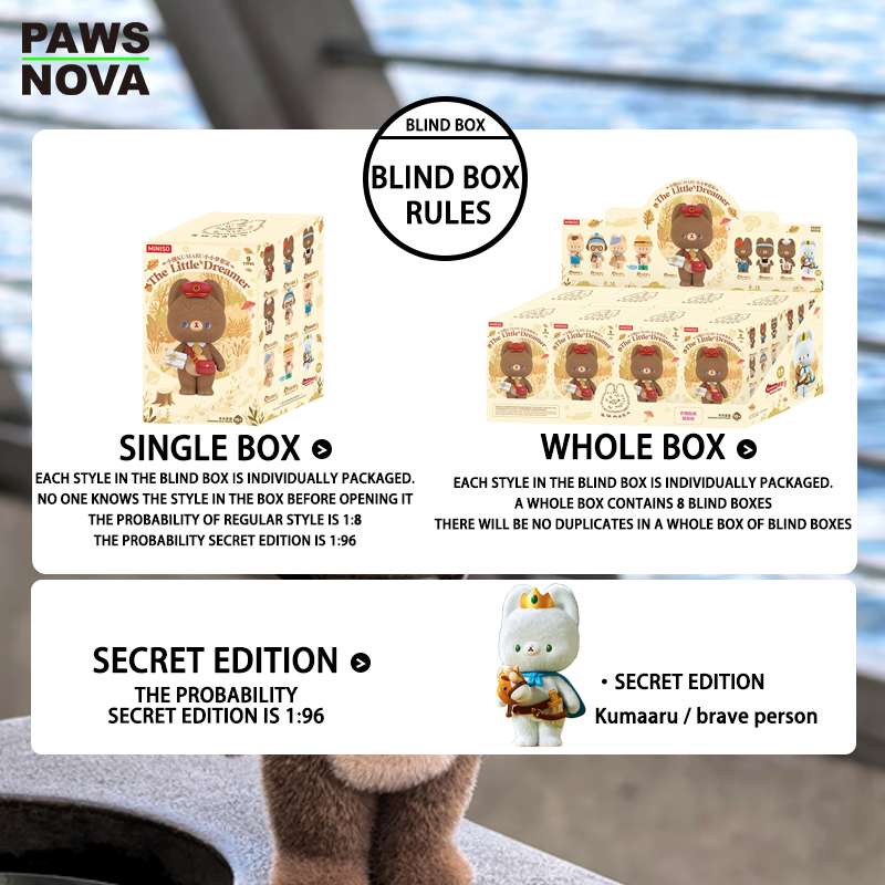 KUMARU The Little Dreamer Flocked Blind Box Figure – Soft Collectible Toy for Desk Decor and Gifts